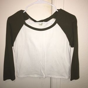 Crop top baseball tee